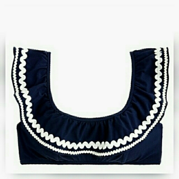 J. Crew Other - 🆕 J. Crew Ruffle Bikini Top (L)